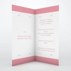 Menu Baptême^Planet cards Colombe paix