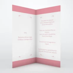 Menu Baptême^Planet cards Colombe paix