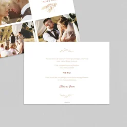 Carte Remerciement Mariage Champêtre^Planet cards Composition Florale
