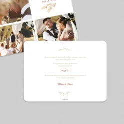 Carte Remerciement Mariage Champêtre^Planet cards Composition Florale