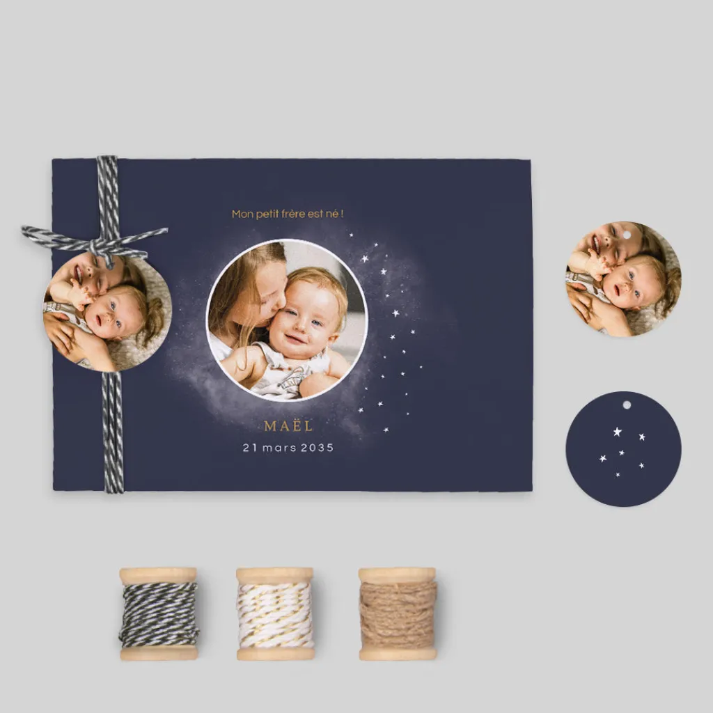 Faire-part Naissance Garçon^Planet cards Cosmos