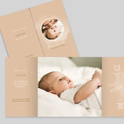 Faire-part Naissance Original | Faire-part Naissance Fille^Planet cards Cosmos Étoilé Fille