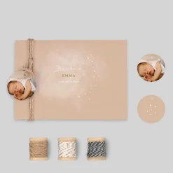 Faire-part Naissance Original | Faire-part Naissance Fille^Planet cards Cosmos Étoilé Fille