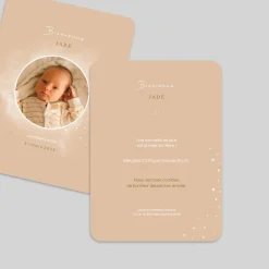Faire-part Naissance Original | Faire-part Naissance Fille^Planet cards Cosmos Étoilé Fille