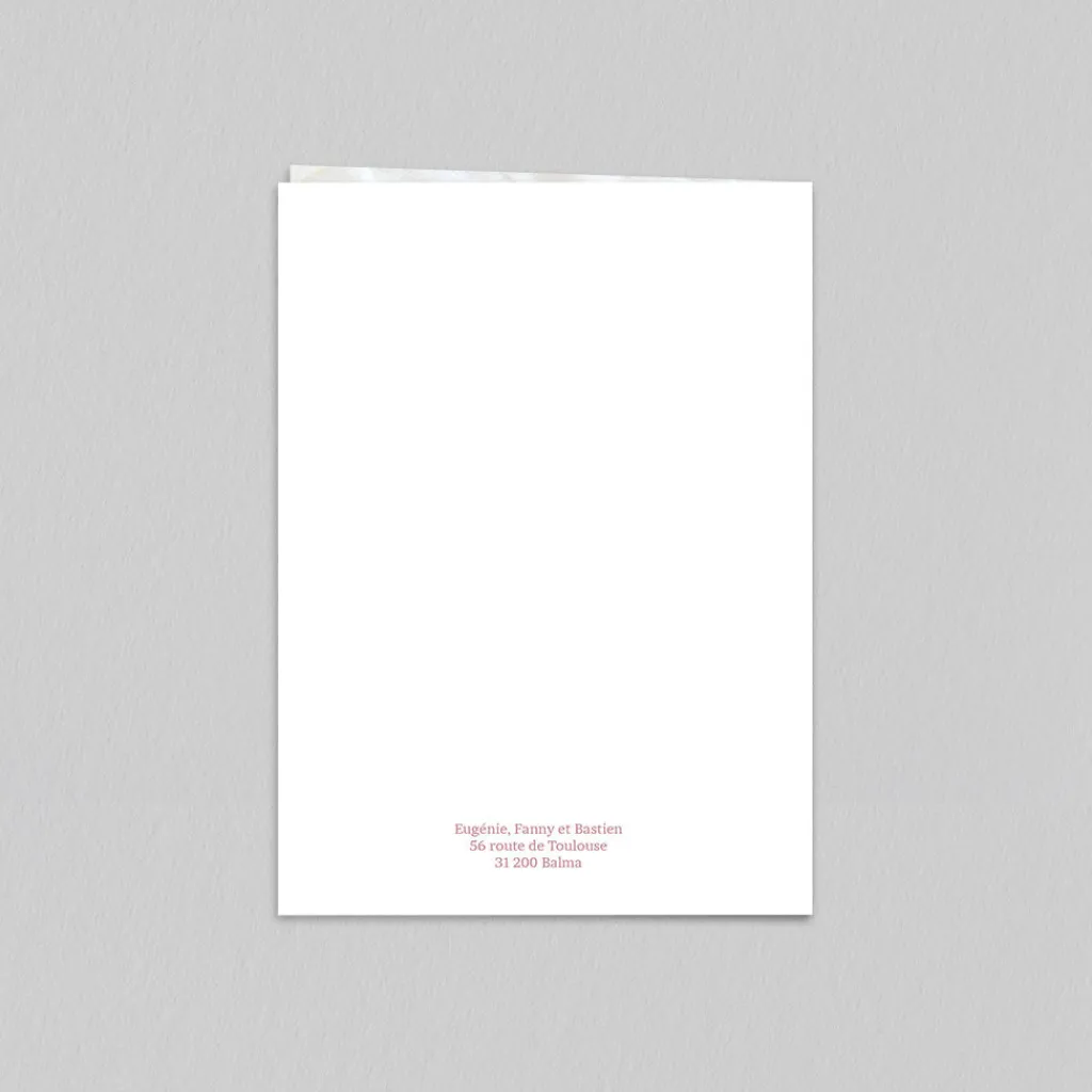 Faire-part Naissance Fille^Planet cards Couronne d'Anémones