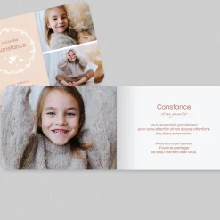 Carte Remerciement Communion^Planet cards Couronne de Colombes Fille