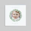 Faire-part Baptême Civil | Faire-part Baptême Garçon^Planet cards Couronne De Fleurs Blanches