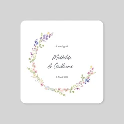 Faire-part Mariage Champêtre | Gamme Complète^Planet cards Couronne de fleurs et aquarelle