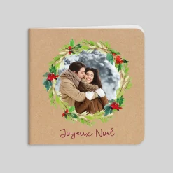 Carte De Noël Photo^Planet cards Couronne de Noël Houx