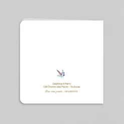 Faire-part Mariage Champêtre^Planet cards Couronne Delphinium