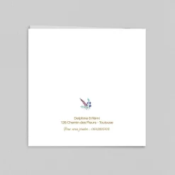 Faire-part Mariage Champêtre^Planet cards Couronne Delphinium