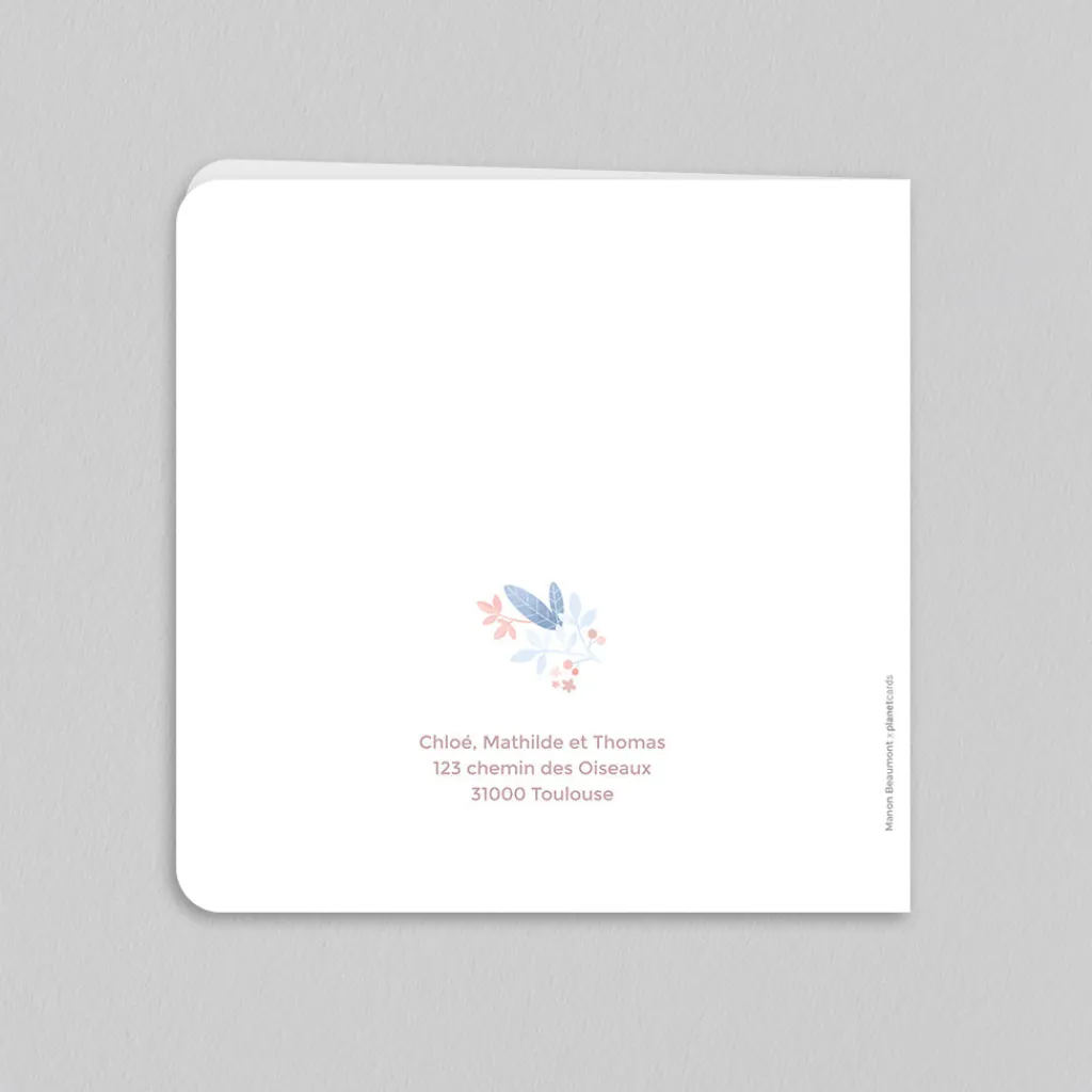 Faire-part Naissance Animaux | Créations En Collaboration^Planet cards Couronne d'Oiseaux