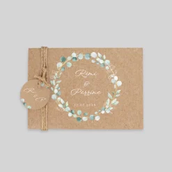Faire-part Mariage Bohème | Faire-part Mariage Champêtre^Planet cards Couronne Eucalyptus