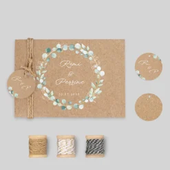 Faire-part Mariage Bohème | Faire-part Mariage Champêtre^Planet cards Couronne Eucalyptus