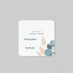 Carte D'invitation Mariage^Planet cards Couronne Eucalyptus et Fleurs Séchées