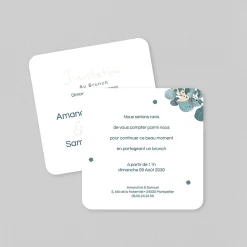 Carte D'invitation Mariage^Planet cards Couronne Eucalyptus et Fleurs Séchées