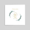 Carte Invitation Noces D'or | Carte Invitation Noces D'or^Planet cards Couronne Eucalyptus et Or