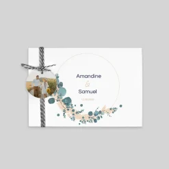 Faire-part Mariage Bohème | Faire-part Mariage Champêtre^Planet cards Couronne Eucalyptus et Végétal
