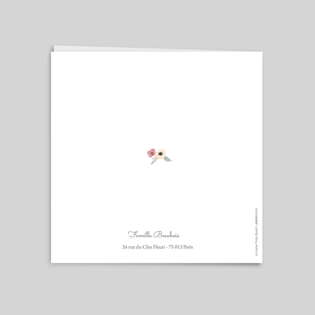 Faire-part Communion^Planet cards Couronne Fleurie