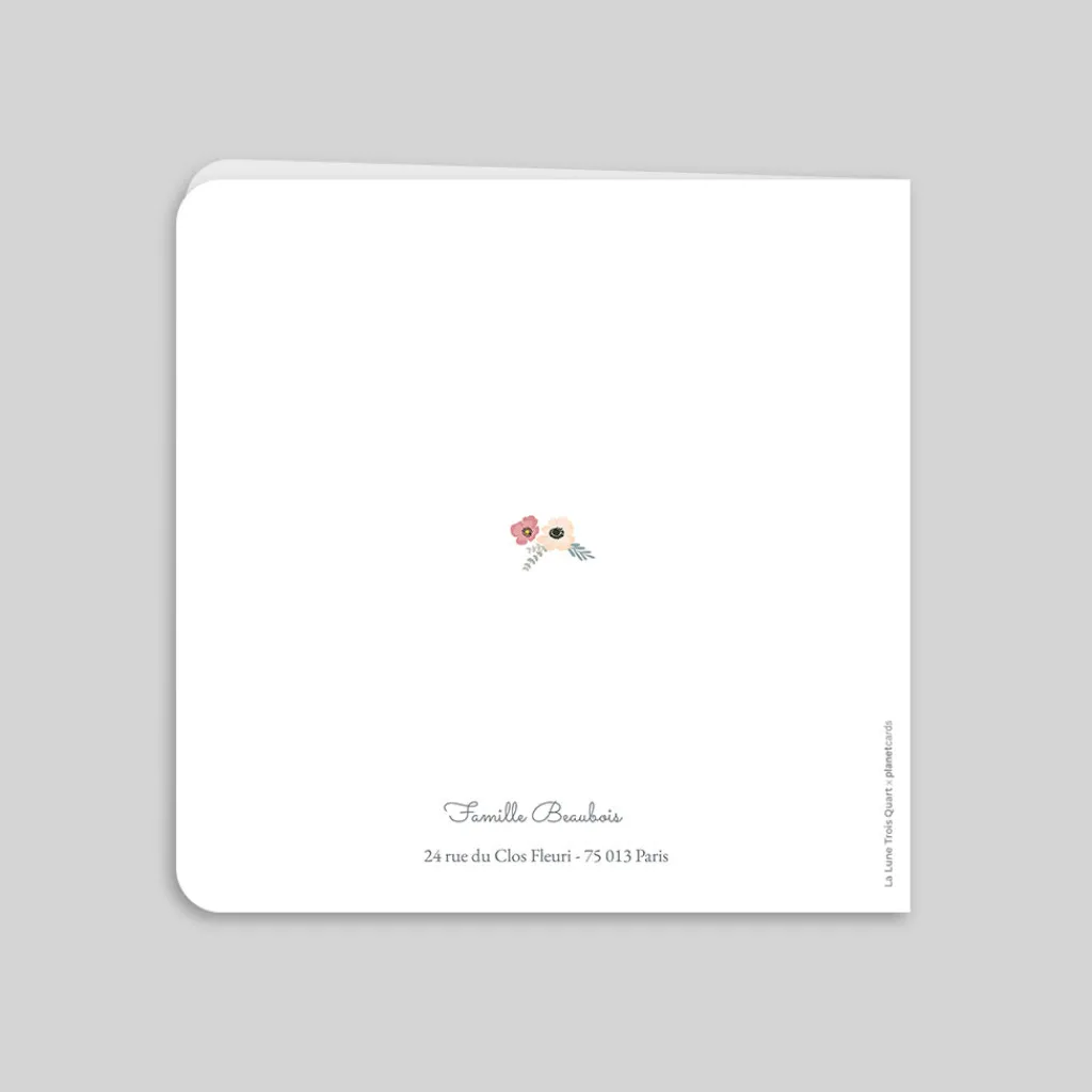 Faire-part Communion^Planet cards Couronne Fleurie