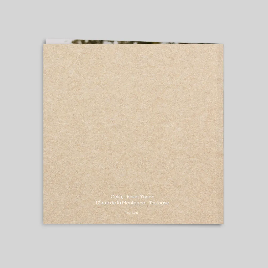 Carte De Vœux Famille^Planet cards Couronne Hivernale