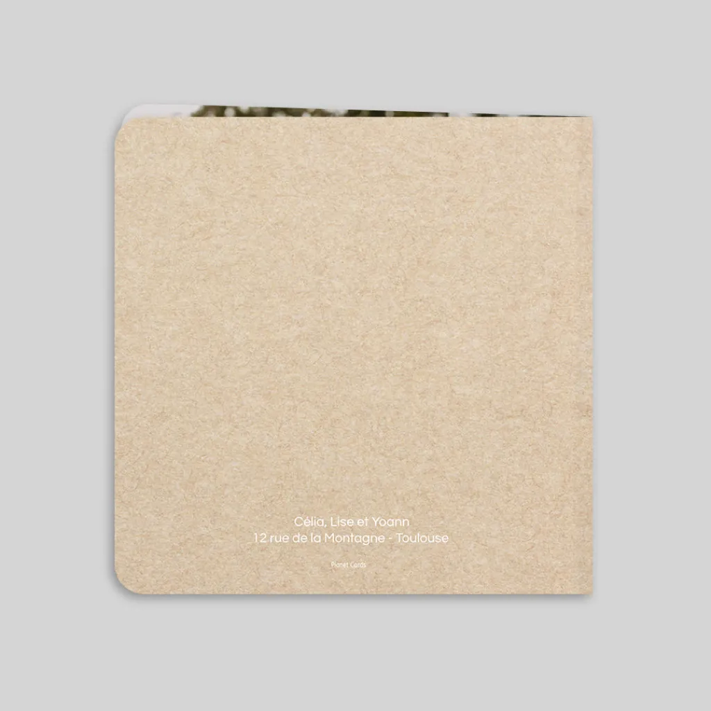 Carte De Vœux Famille^Planet cards Couronne Hivernale