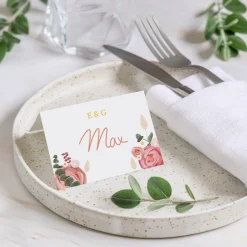 Marque-place Mariage^Planet cards Couronne Roses