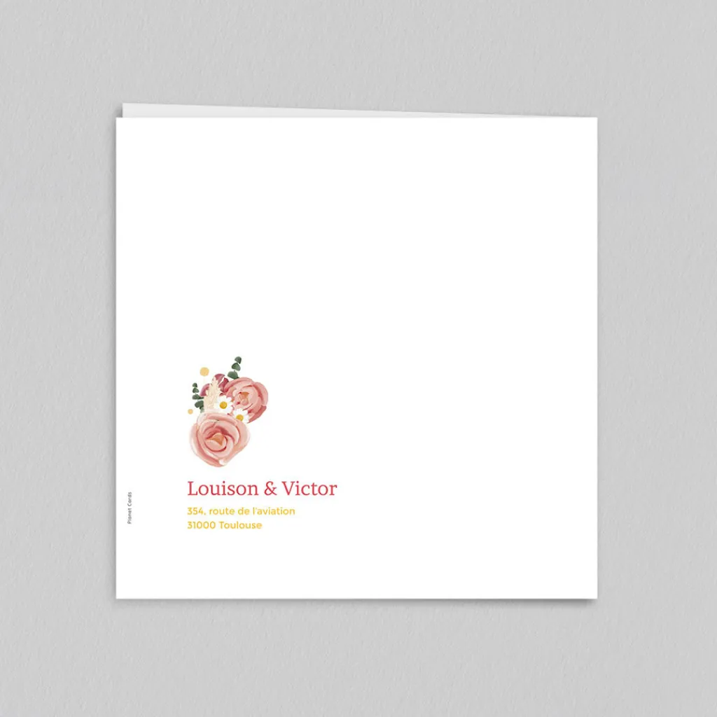 Faire-part Mariage Champêtre | Gamme Complète^Planet cards Couronne Roses