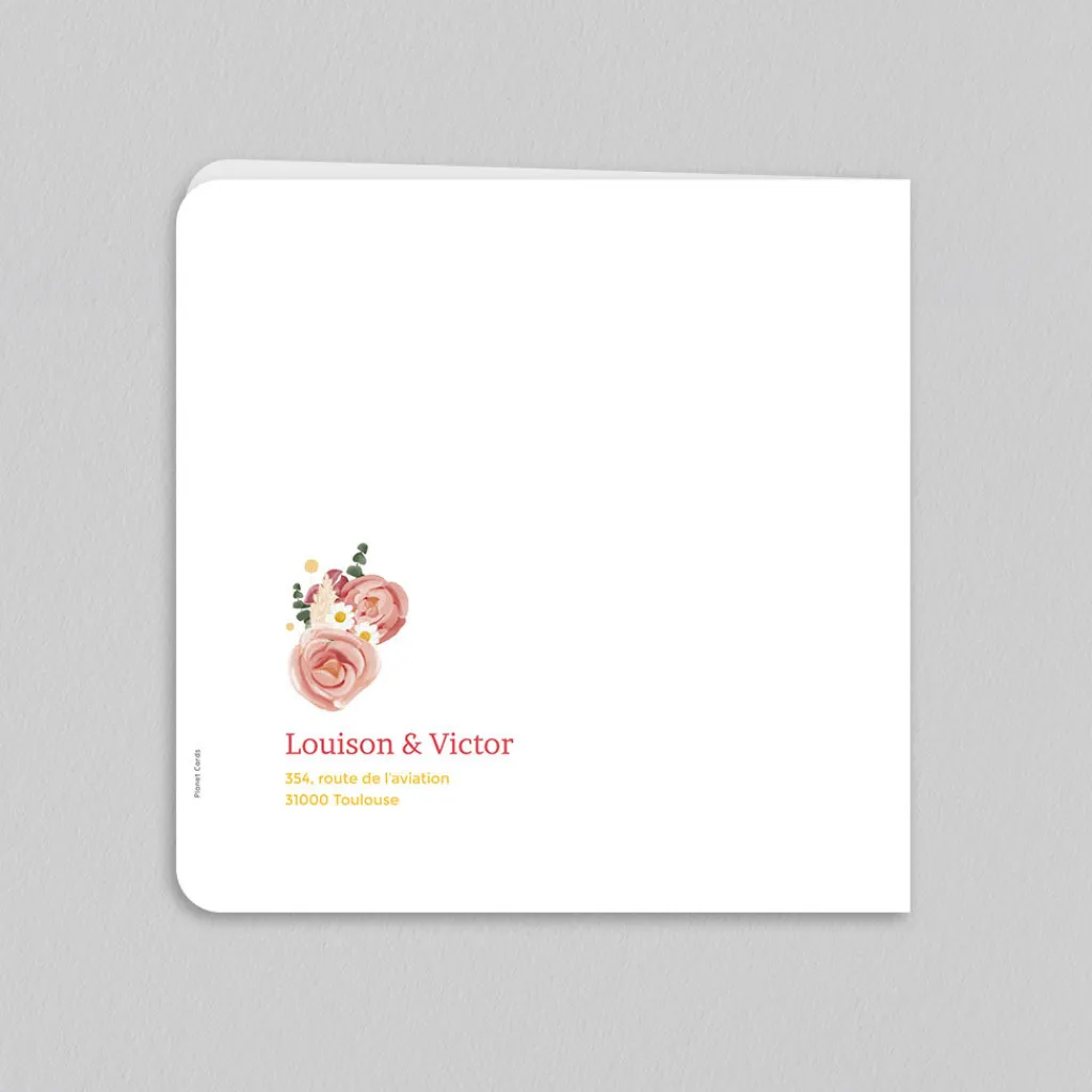 Faire-part Mariage Champêtre | Gamme Complète^Planet cards Couronne Roses
