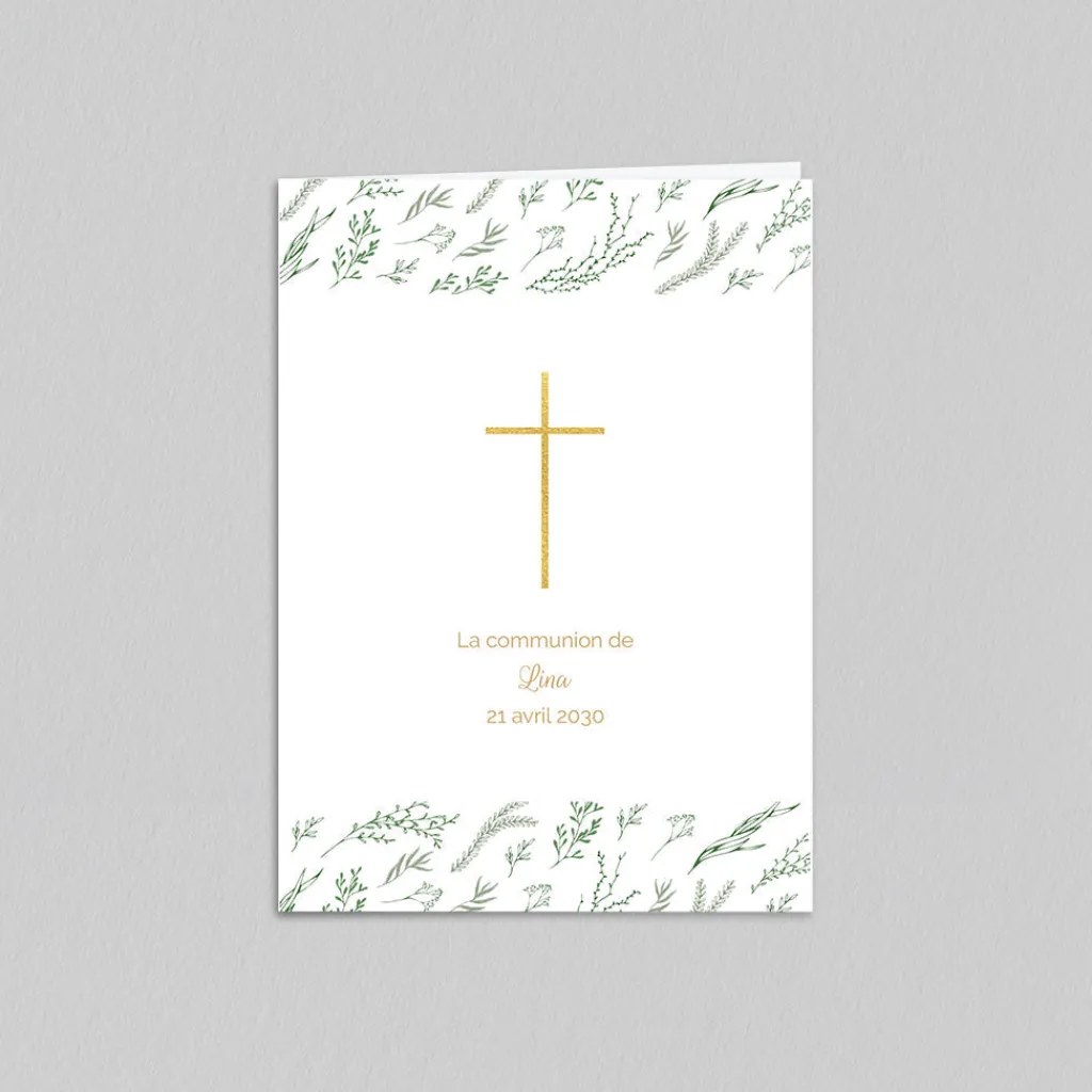 Faire-part Communion^Planet cards Croix des Champs