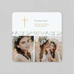 Carte Remerciement Communion^Planet cards Croix des Champs