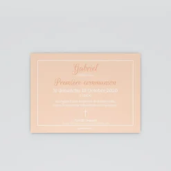 Faire-part Communion^Planet cards Croix délicate