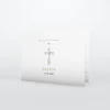 Faire-part Communion^Planet cards Croix en feuilles