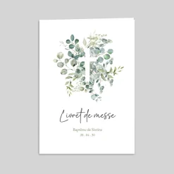 Livret De Baptême^Planet cards Croix et Eucalyptus