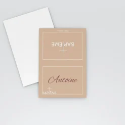 Marque-place Baptême^Planet cards Croix fine