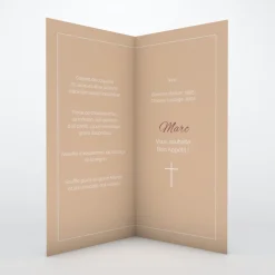 Menu Baptême^Planet cards Croix fine
