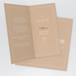 Menu Baptême^Planet cards Croix fine