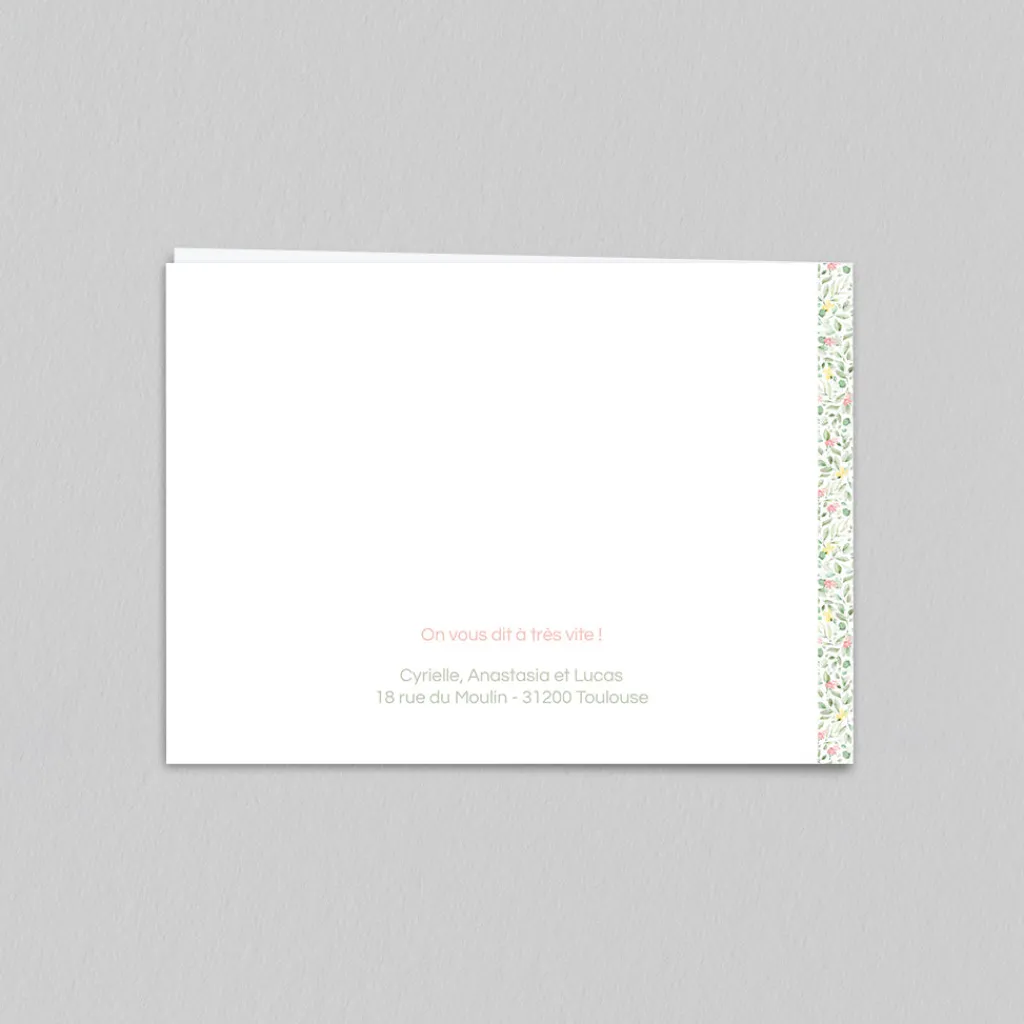 Faire-part Communion^Planet cards Croix Florale
