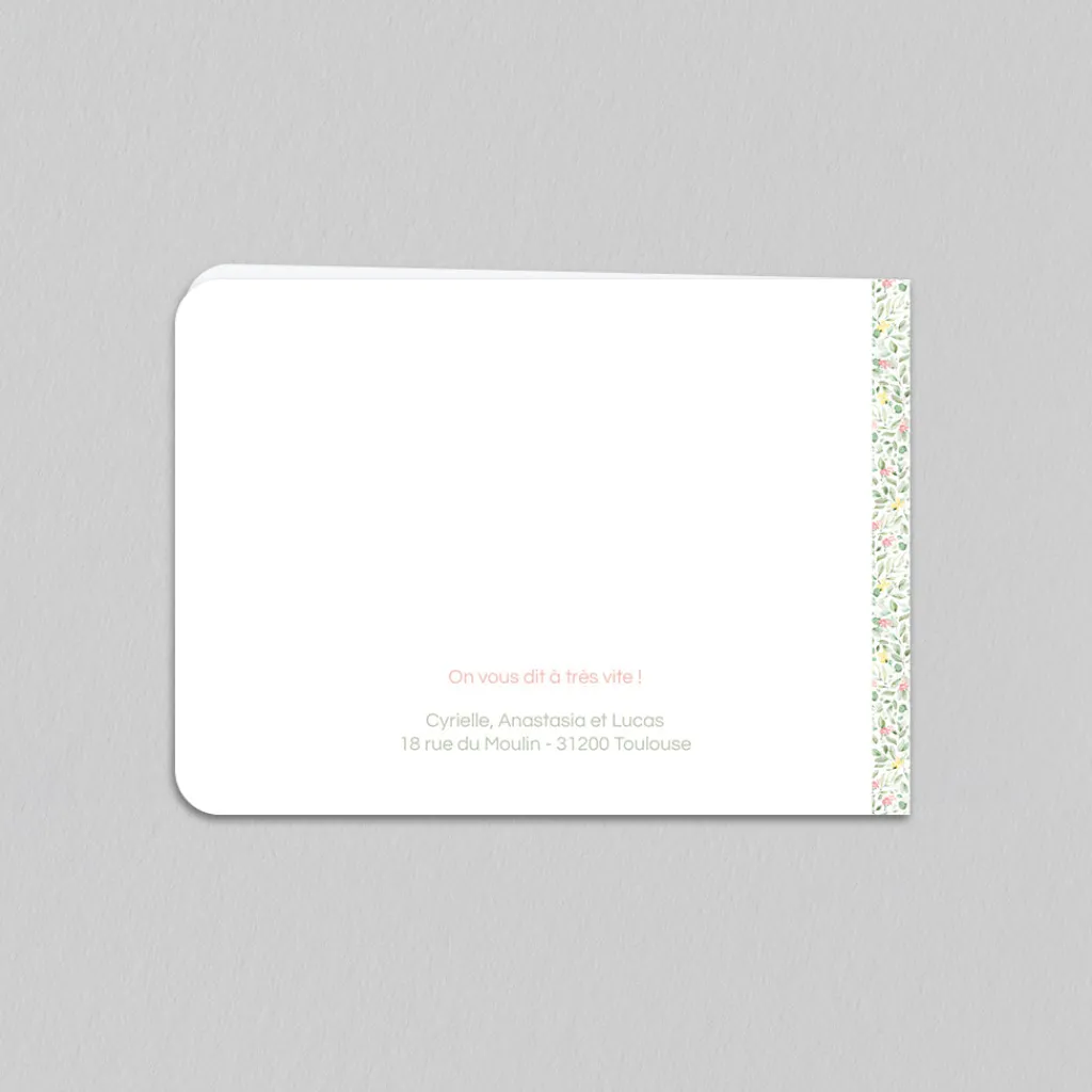 Faire-part Communion^Planet cards Croix Florale