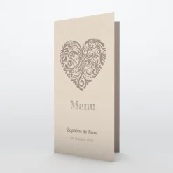 Menu Baptême^Planet cards Cœur Original