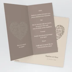 Menu Baptême^Planet cards Cœur Original
