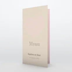 Menu Baptême^Planet cards Cœur Original