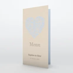 Menu Baptême^Planet cards Cœur Original