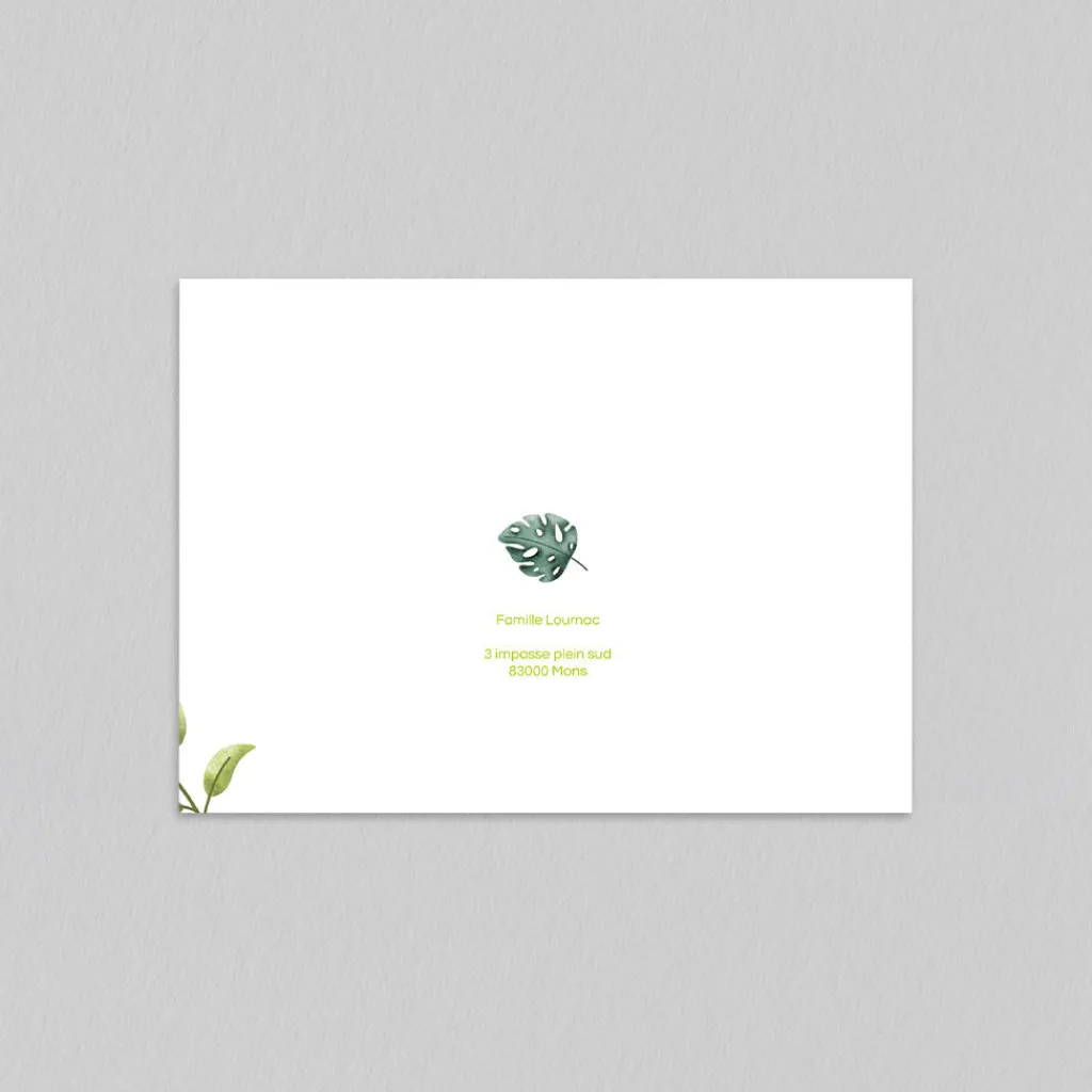 Faire-part Naissance Animaux | Faire-part Naissance Garçon^Planet cards Dans la Jungle