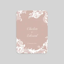 Faire-part Mariage Champêtre^Planet cards Dentelle et roses