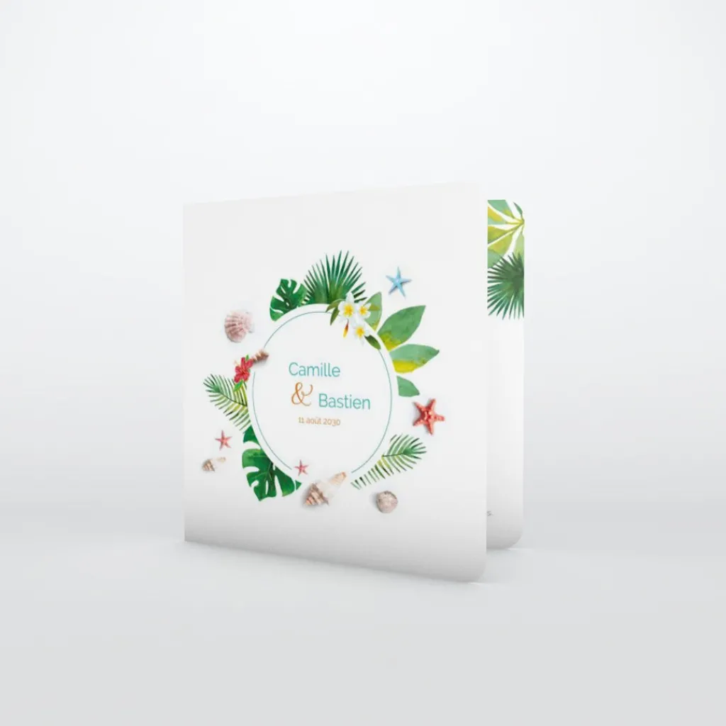 Faire-part Mariage Champêtre^Planet cards Destination plage