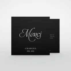 Carte Remerciement Décès^Planet cards Douce Écriture