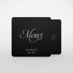 Carte Remerciement Décès^Planet cards Douce Écriture
