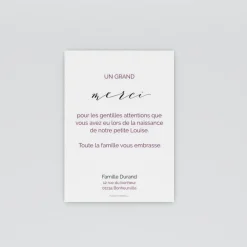 Carte Remerciement Naissance Classique^Planet cards Douce Journée