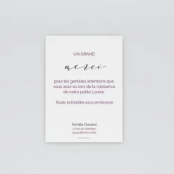 Carte Remerciement Naissance Classique^Planet cards Douce Journée